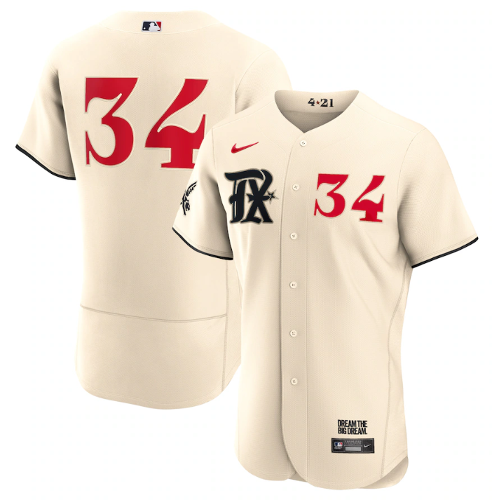 Men's CreamTexas Rangers ACTIVE PLAYER Custom 2023  City Connect Flex Base Stitched Baseball Jersey